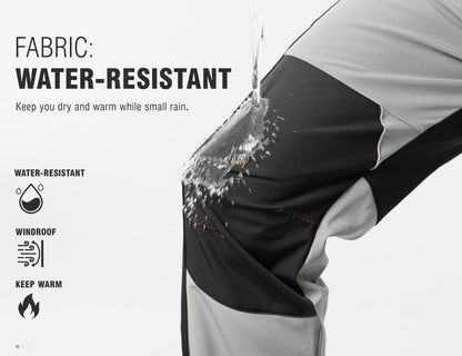 TBMPOY Men's Snow Ski Hiking Pants Waterproof Winter Fleece Lined Pants Camping Skiing Ice Fishing Pants with Belt