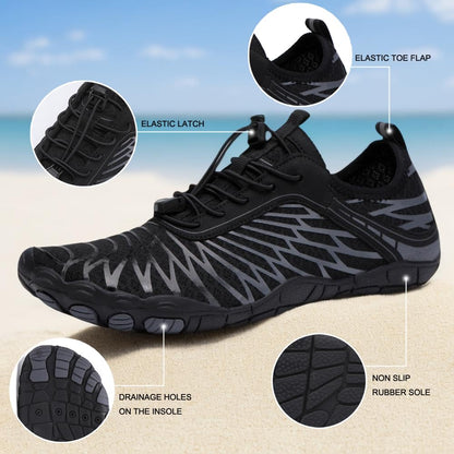 Hike Barefoot Shoes for Womens Men,Quick Dry Water Shoes,Beach Pool Aqua Swim Surf Hiking Walking Shoes,Non-Slip Athletic Footwear Wide Toe Water Shoes