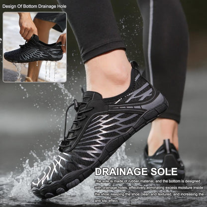 Hike Barefoot Shoes for Womens Men,Quick Dry Water Shoes,Beach Pool Aqua Swim Surf Hiking Walking Shoes,Non-Slip Athletic Footwear Wide Toe Water Shoes