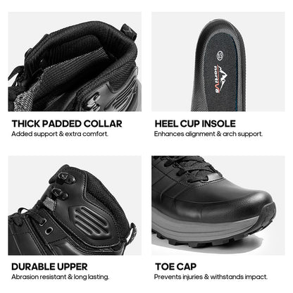 NORTIV 8 Men's Waterproof Hiking Boots Lightweight Non-Slip Outdoor Ankle Trekking Boots Expedition