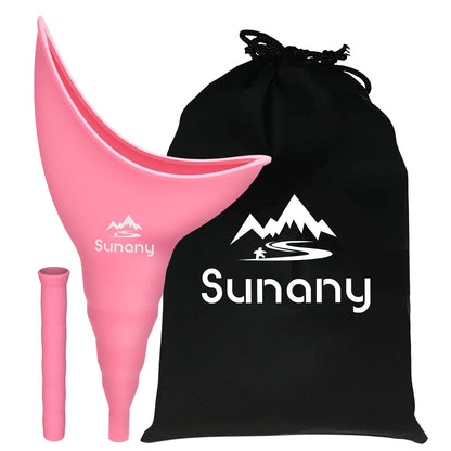 Female Urination Device,Reusable Silicone Female Urinal Foolproof Women Pee Funnel Allows Women to Pee Standing Up,Women's Urinal with Drawstring Bags is The Perfect Companion for Travel and Outdoor