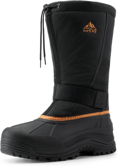 NORTIV 8 Men's Waterproof Winter Snow Boots Insulated