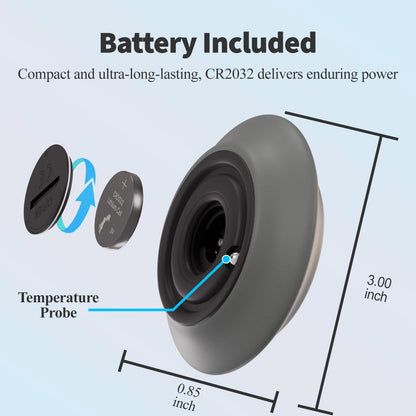 Silicone Cover Ice Bath Thermometer with Timer, Waterproof Floating Cold Plunge Thermometer, Water Thermometer for Ice Bath Tub Accurate Recovery(Black)