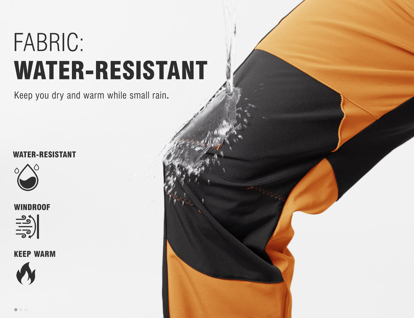 TBMPOY Men's Snow Ski Hiking Pants Waterproof Winter Fleece Lined Pants Camping Skiing Ice Fishing Pants with Belt