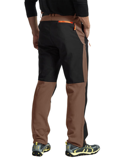 TBMPOY Men's Snow Ski Hiking Pants Waterproof Winter Fleece Lined Pants Camping Skiing Ice Fishing Pants with Belt