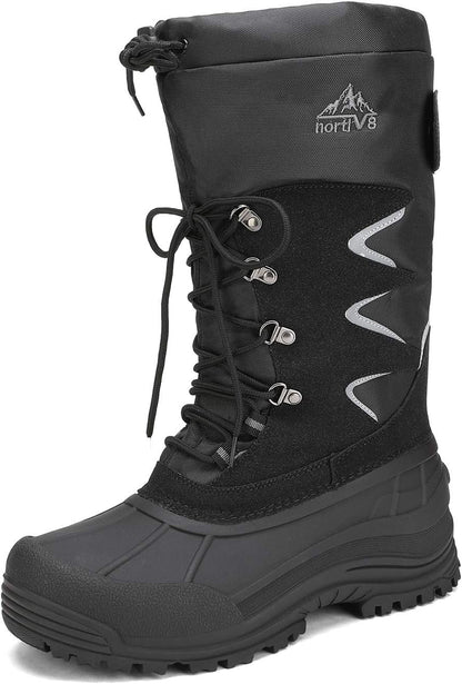 NORTIV 8 Men's Waterproof Winter Snow Boots Insulated