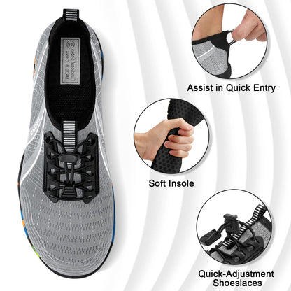 ATHMILE Water Shoes for Men Women River Shoes Adult Swim Beach Lake Pool Aqua Socks Barefoot Quick Dry for Hiking Surfing Kayaking Size