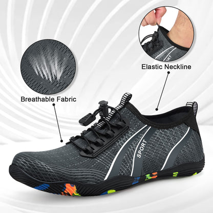 ATHMILE Water Shoes for Men Women River Shoes Adult Swim Beach Lake Pool Aqua Socks Barefoot Quick Dry for Hiking Surfing Kayaking Size