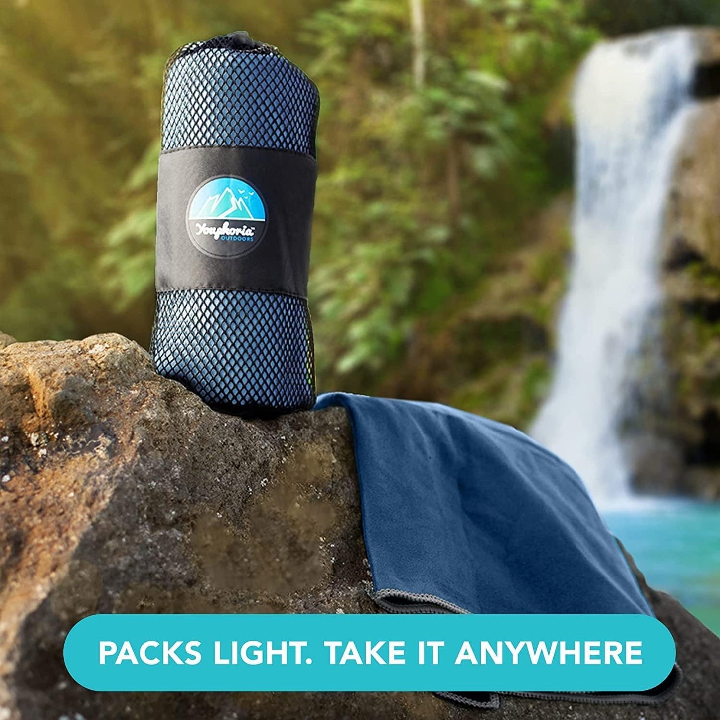 Youphoria Microfiber Travel Towel Fast Drying Lightweight - Quick Dry Towel for Camping, Beach, Backpacking, Hiking & Sport
