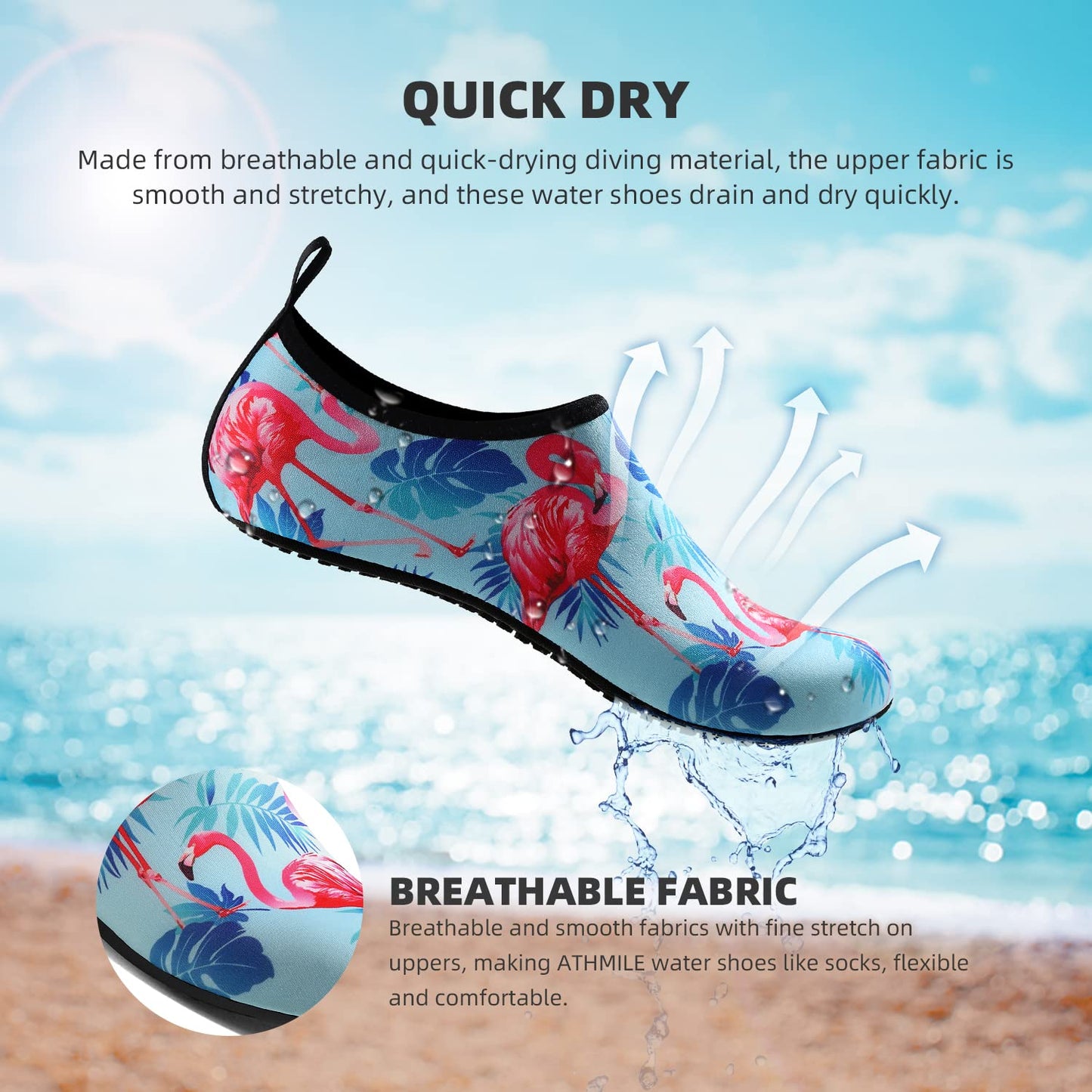 Water Shoes for Women Men Quick-Dry Aqua Socks Swim Beach Barefoot Yoga Exercise Wear Sport Accessories Pool Camping Must Haves Adult Youth Size