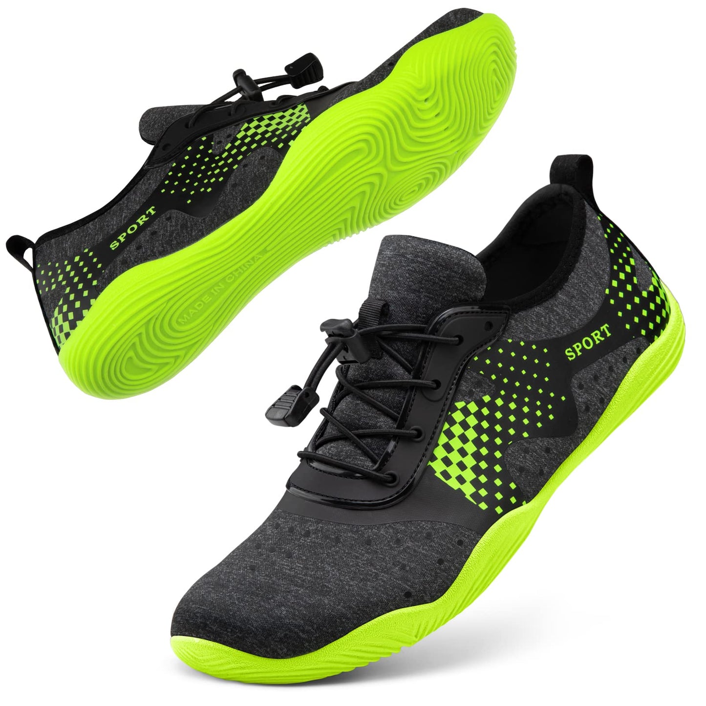 ATHMILE Water Shoes for Men Women River Shoes Adult Swim Beach Lake Pool Aqua Socks Barefoot Quick Dry for Hiking Surfing Kayaking Size