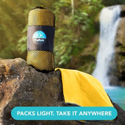Youphoria Microfiber Travel Towel Fast Drying Lightweight - Quick Dry Towel for Camping, Beach, Backpacking, Hiking & Sport
