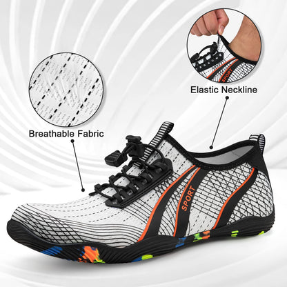 ATHMILE Water Shoes for Men Women River Shoes Adult Swim Beach Lake Pool Aqua Socks Barefoot Quick Dry for Hiking Surfing Kayaking Size