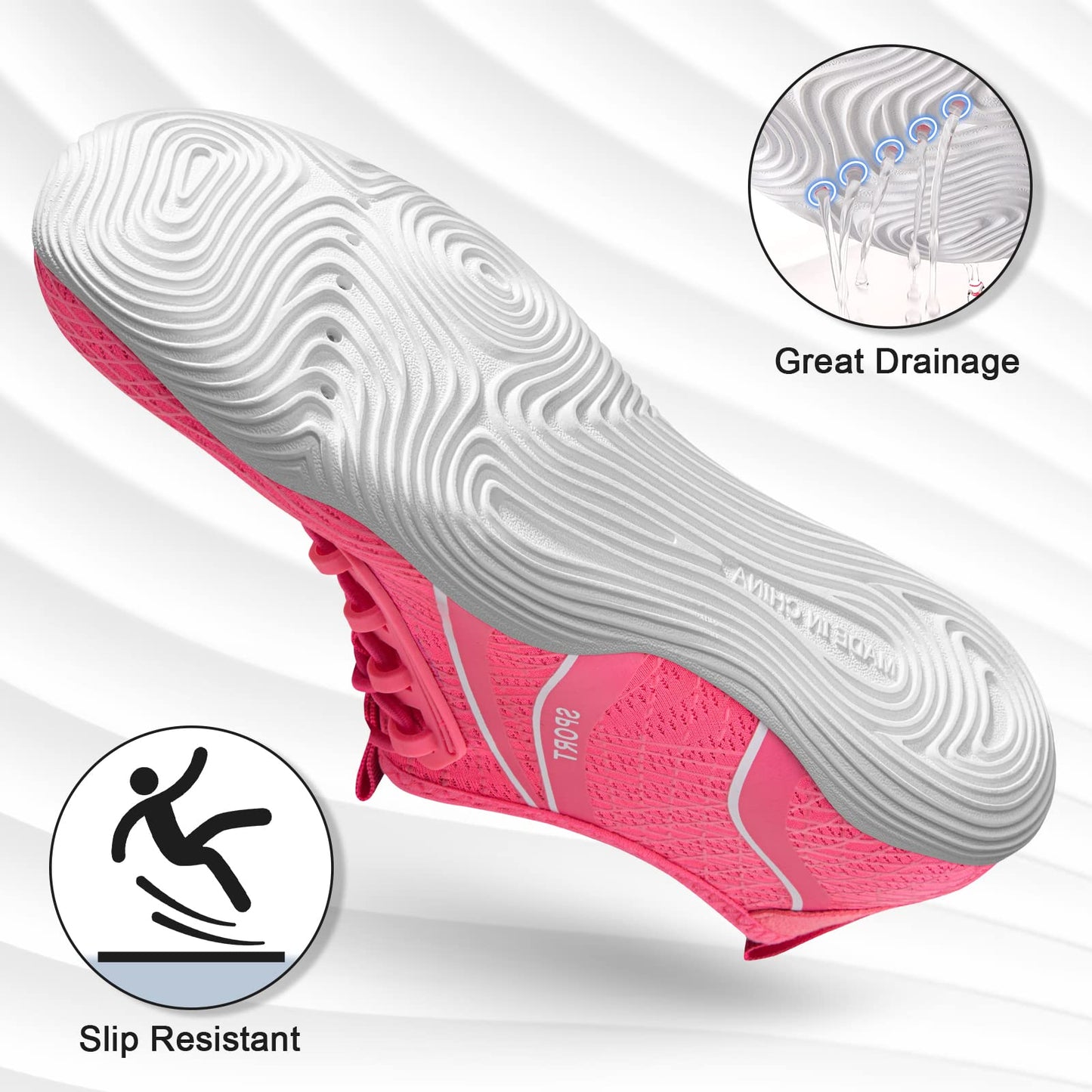 ATHMILE Water Shoes for Men Women River Shoes Adult Swim Beach Lake Pool Aqua Socks Barefoot Quick Dry for Hiking Surfing Kayaking Size