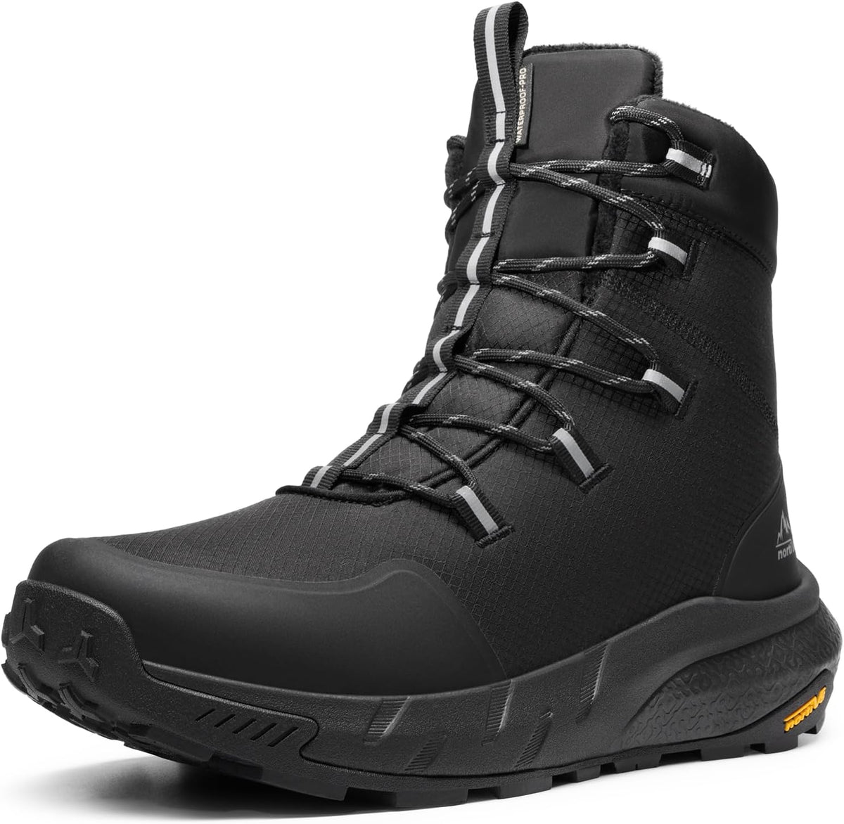 NORTIV 8 Men's Wide Winter Boots Grip on Snow Ice | Insulated Waterproof Lightweight Comfortable Hiking Outdoor Boots Snowgrade