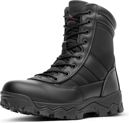 NORTIV 8 Men's Tactical Military Work Boots Side Zipper