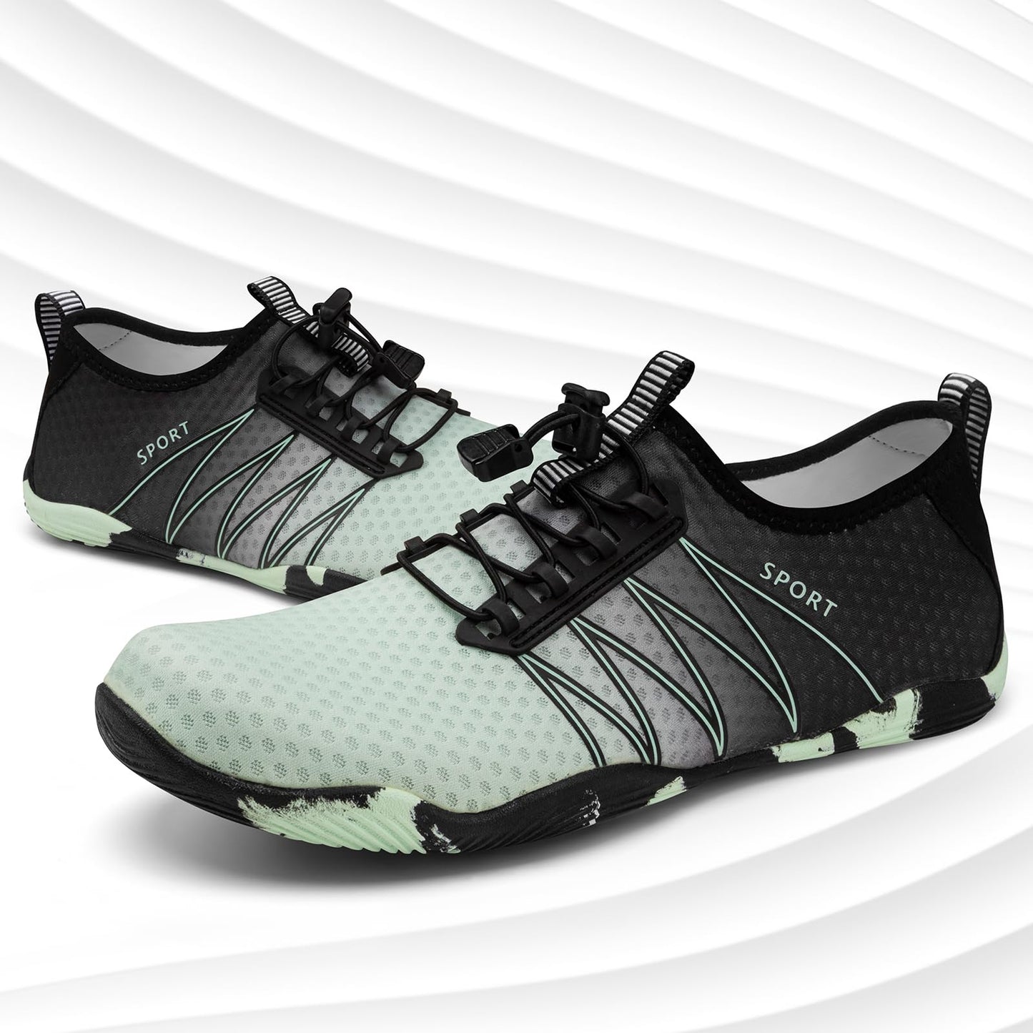 ATHMILE Water Shoes for Men Women River Shoes Adult Swim Beach Lake Pool Aqua Socks Barefoot Quick Dry for Hiking Surfing Kayaking Size