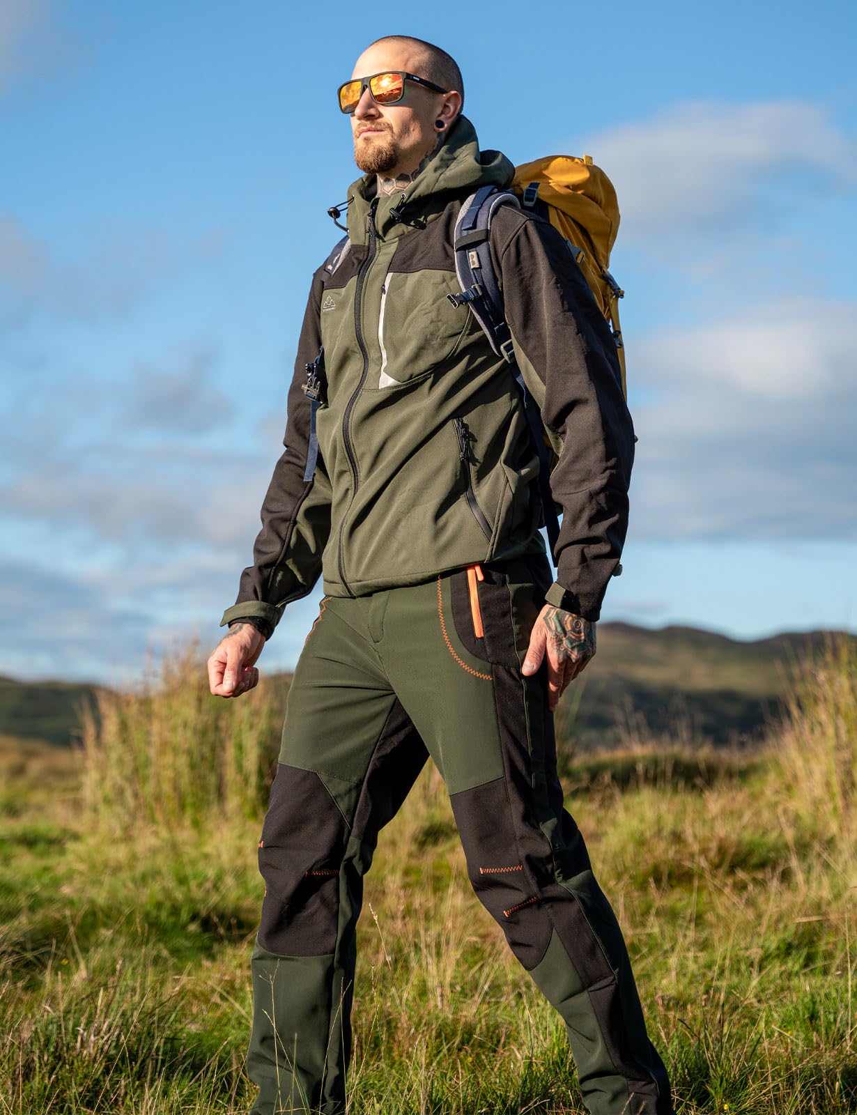 TBMPOY Men's Snow Ski Hiking Pants Waterproof Winter Fleece Lined Pants Camping Skiing Ice Fishing Pants with Belt