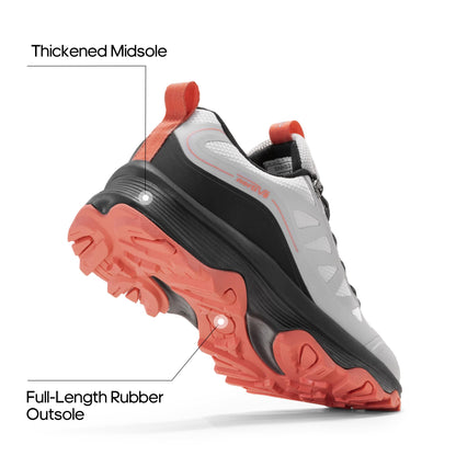 NORTIV 8 Women's Waterproof Hiking Shoes Quick Laces Outdoors Walking Trekking Camping Tennis Sneakers Canyon