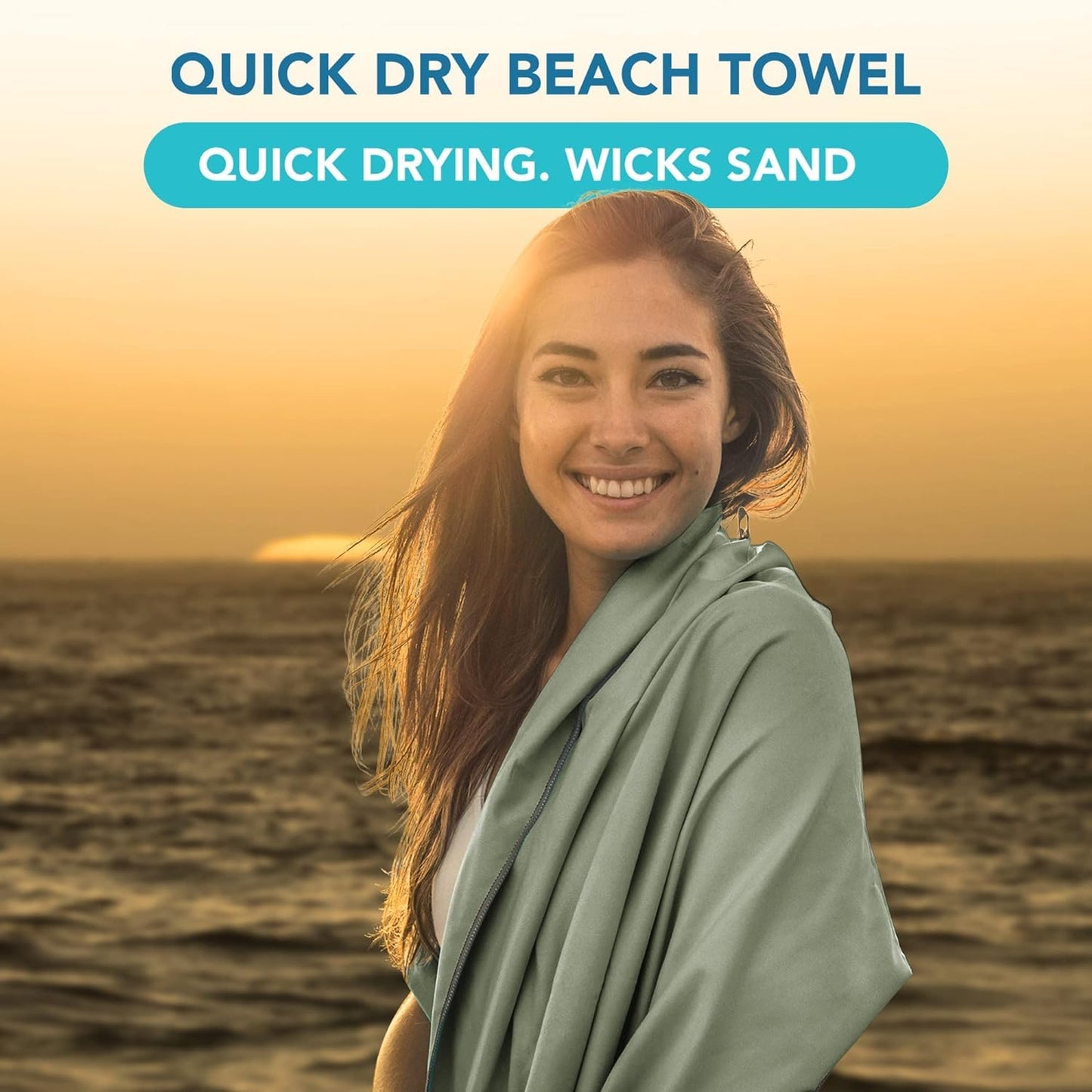 Youphoria Microfiber Travel Towel Fast Drying Lightweight - Quick Dry Towel for Camping, Beach, Backpacking, Hiking & Sport