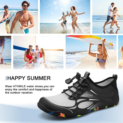 ATHMILE Water Shoes for Men Women River Shoes Adult Swim Beach Lake Pool Aqua Socks Barefoot Quick Dry for Hiking Surfing Kayaking Size