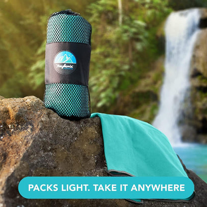 Youphoria Microfiber Travel Towel Fast Drying Lightweight - Quick Dry Towel for Camping, Beach, Backpacking, Hiking & Sport