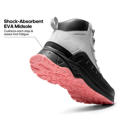 NORTIV 8 Women's Waterproof Hiking Boots Outdoor Trekking Camping Trail Hiking Boots