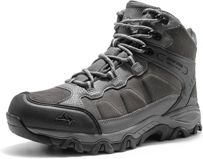 NORTIV 8 Men's Waterproof Lightweight Hiking Boots | Mid Top Suede Hiking Boots for Outdoor Trekking, Camping and Mountaineering Paladin