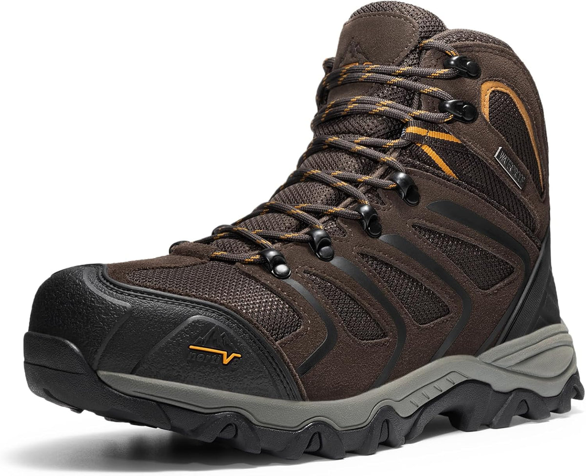 NORTIV 8 Waterproof Steel Toe Work Boots for Men