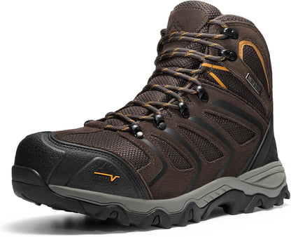 NORTIV 8 Waterproof Steel Toe Work Boots for Men | ASTM Safety Construction Boots Slip-resistant Outsole Comfortable & lightweight design All-day Wear ARMADILLO-STL
