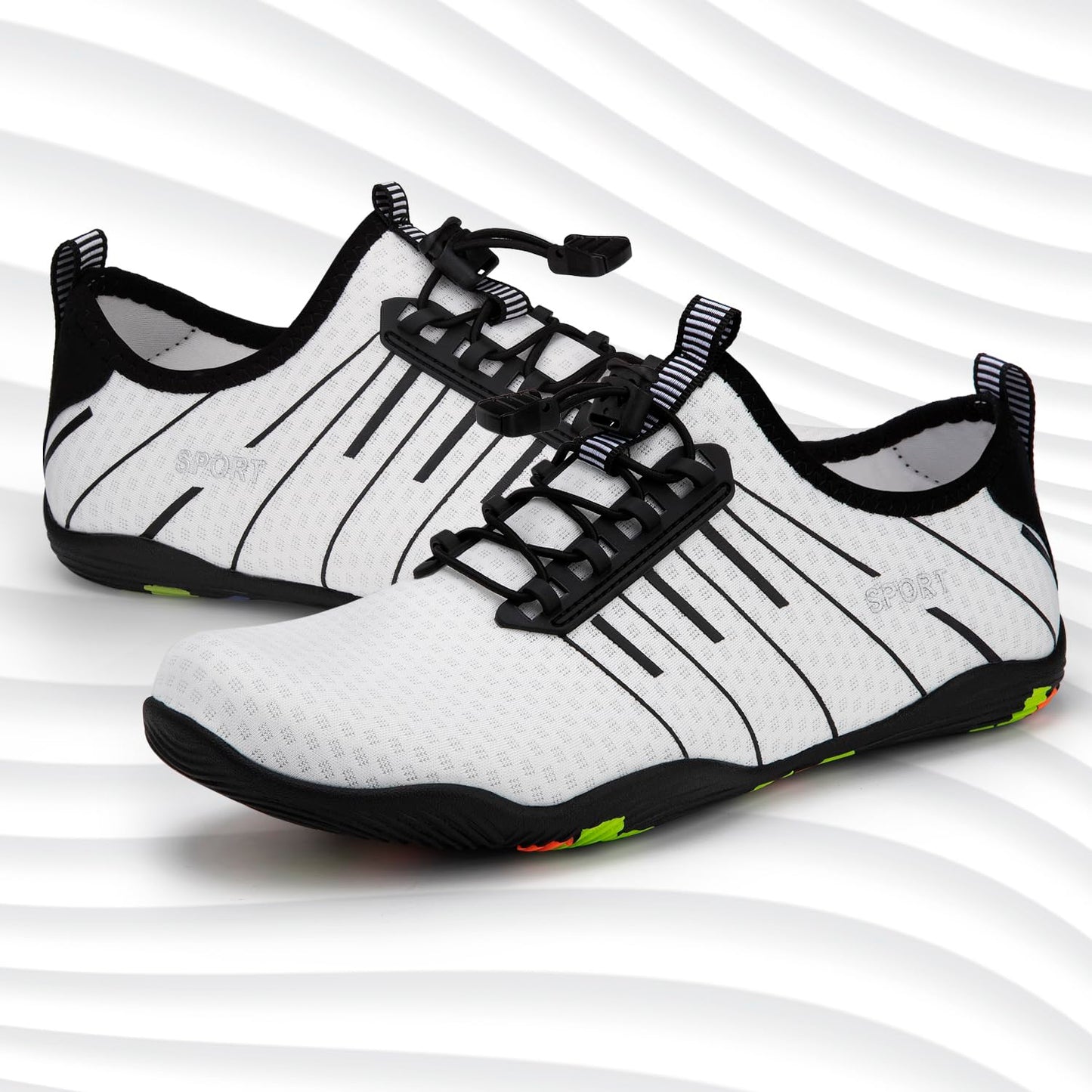 ATHMILE Water Shoes for Men Women River Shoes Adult Swim Beach Lake Pool Aqua Socks Barefoot Quick Dry for Hiking Surfing Kayaking Size