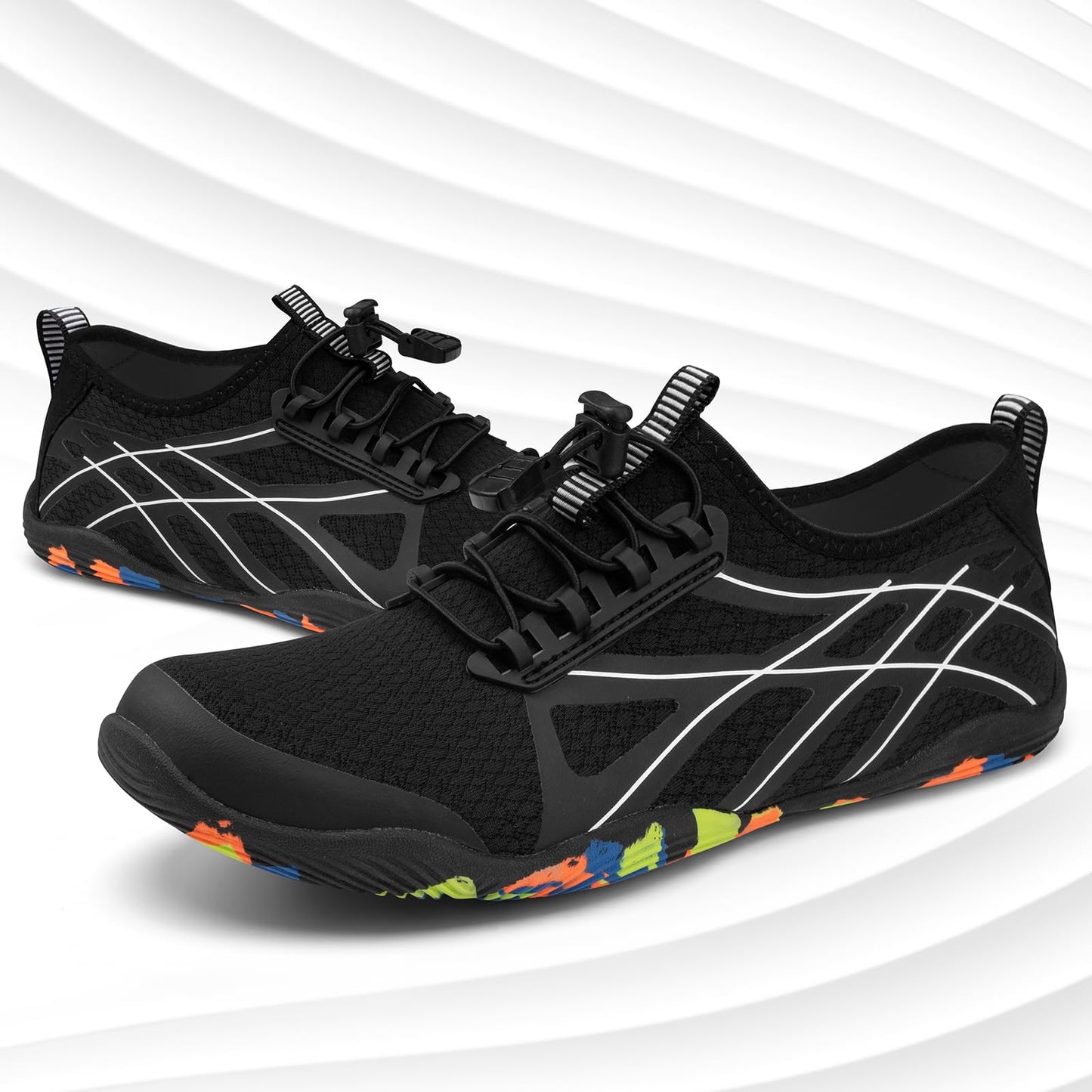 ATHMILE Water Shoes for Men Women River Shoes Adult Swim Beach Lake Pool Aqua Socks Barefoot Quick Dry for Hiking Surfing Kayaking Size