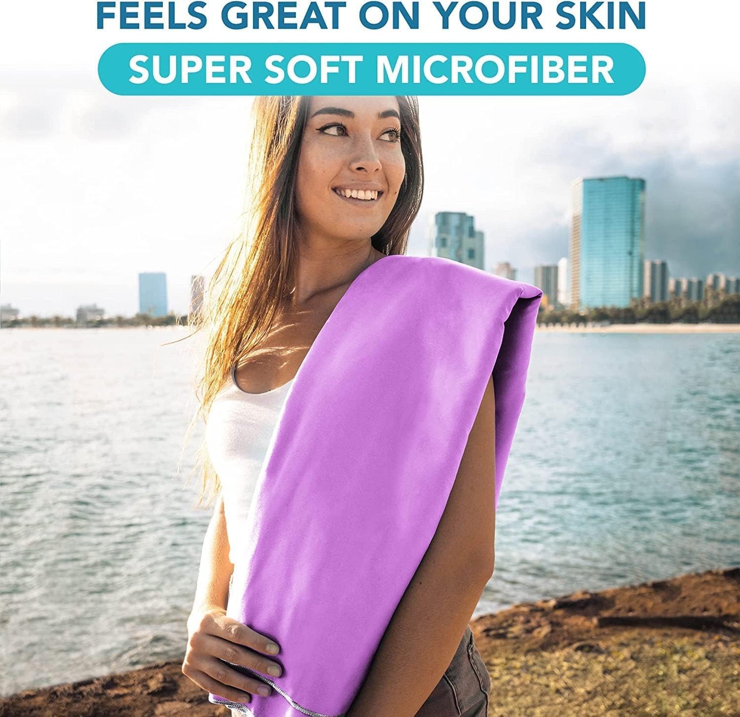 Youphoria Microfiber Travel Towel Fast Drying Lightweight - Quick Dry Towel for Camping, Beach, Backpacking, Hiking & Sport