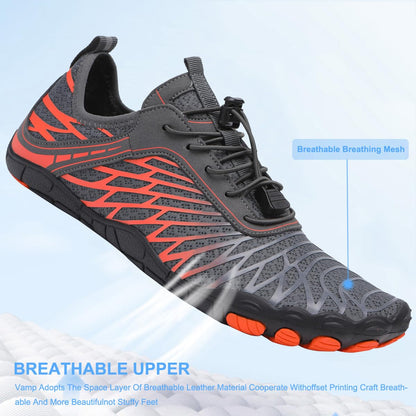 Hike Barefoot Shoes for Womens Men,Quick Dry Water Shoes,Beach Pool Aqua Swim Surf Hiking Walking Shoes,Non-Slip Athletic Footwear Wide Toe Water Shoes