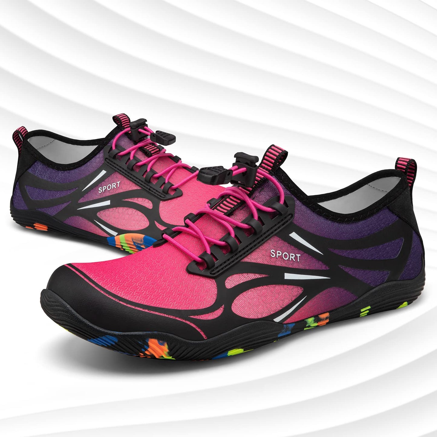 ATHMILE Water Shoes for Men Women River Shoes Adult Swim Beach Lake Pool Aqua Socks Barefoot Quick Dry for Hiking Surfing Kayaking Size