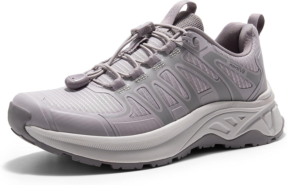 NORTIV 8 Women's Quick Laces Hiking Shoes Lightweight Walking Outdoors Trekking Trails Camping Casual Sneakers