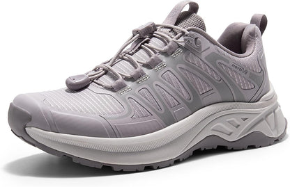 NORTIV 8 Women's Quick Laces Hiking Shoes Lightweight Walking Outdoors Trekking Trails Camping Casual Sneakers