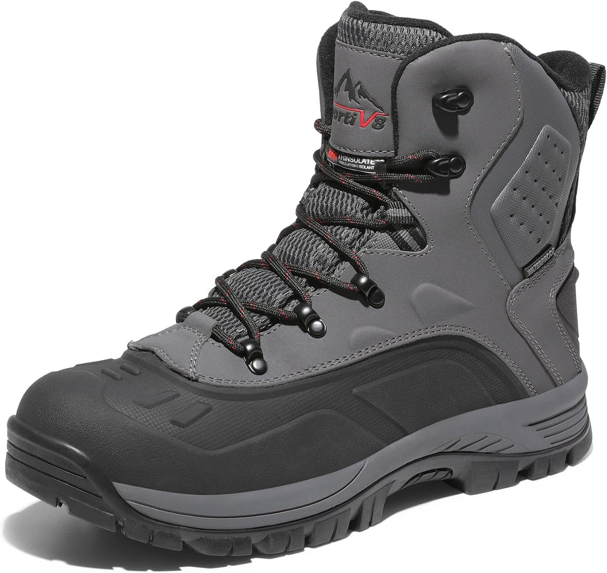 NORTIV 8 Men's Waterproof Hiking Winter Snow Boots