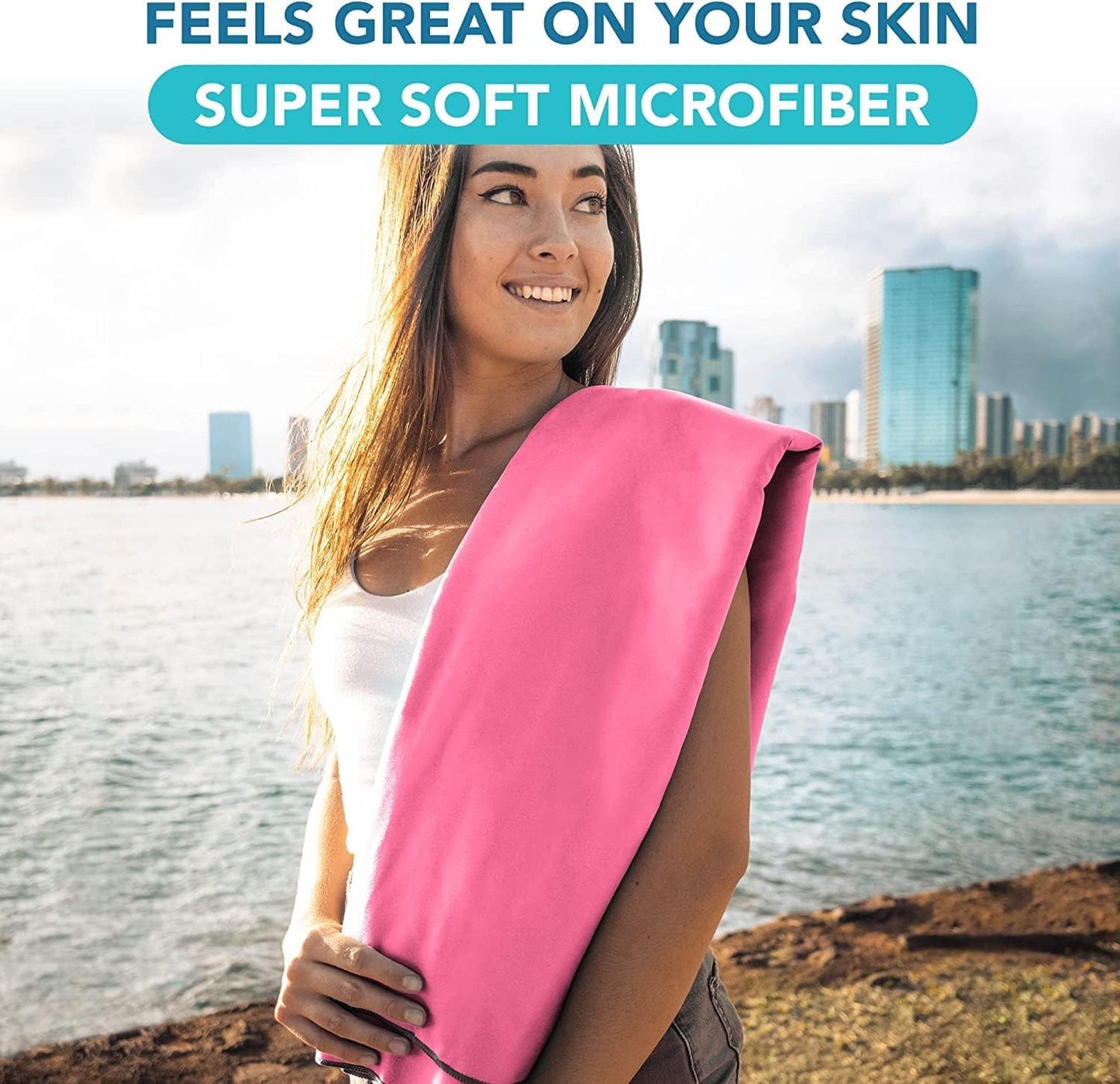 Youphoria Microfiber Travel Towel Fast Drying Lightweight - Quick Dry Towel for Camping, Beach, Backpacking, Hiking & Sport