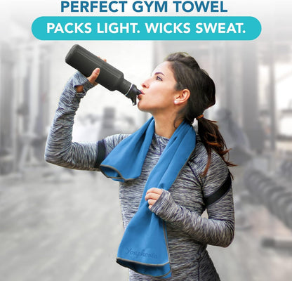 Youphoria Microfiber Travel Towel Fast Drying Lightweight - Quick Dry Towel for Camping, Beach, Backpacking, Hiking & Sport