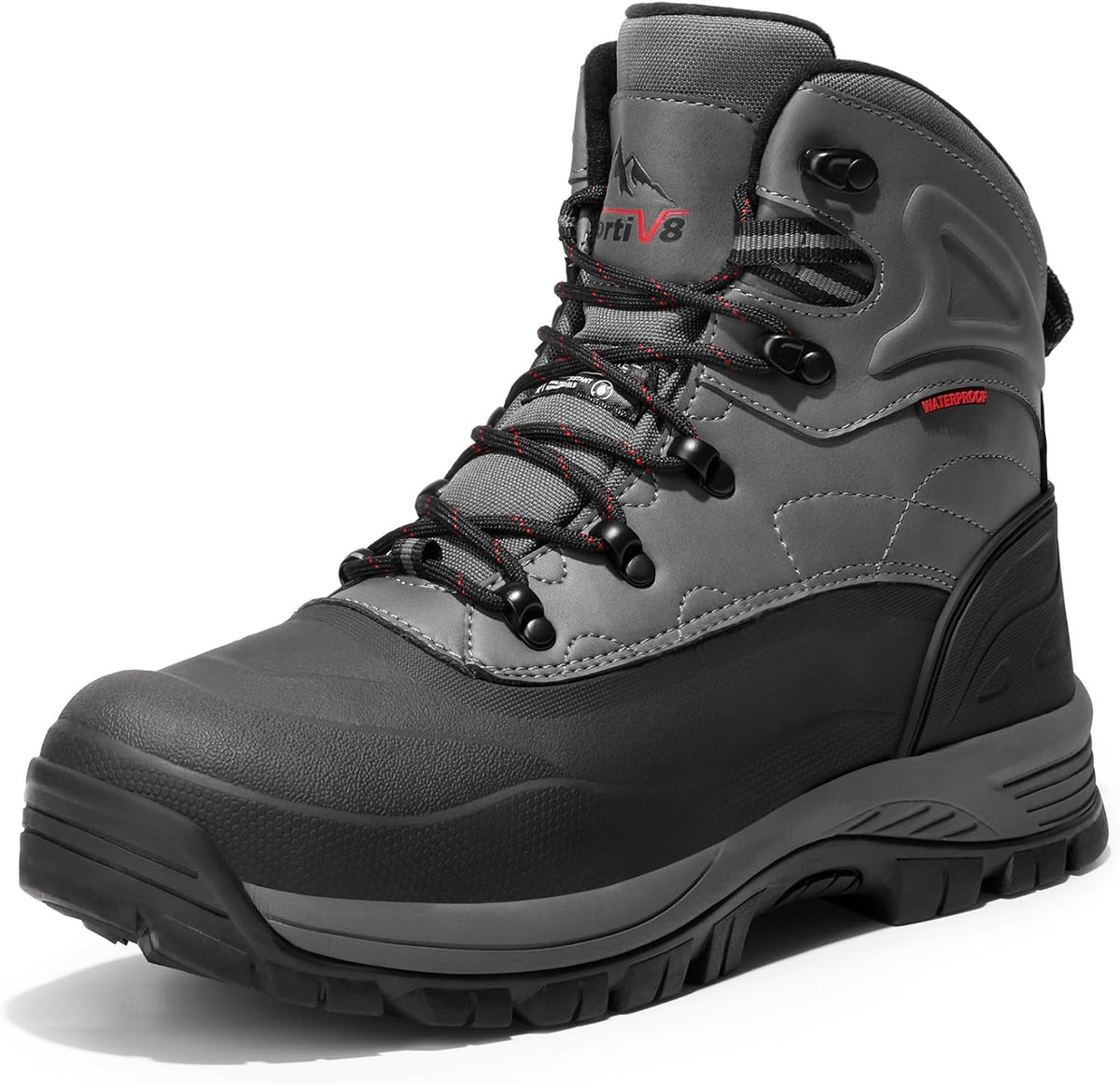 NORTIV 8 Men's Waterproof Hiking Winter Snow Boots