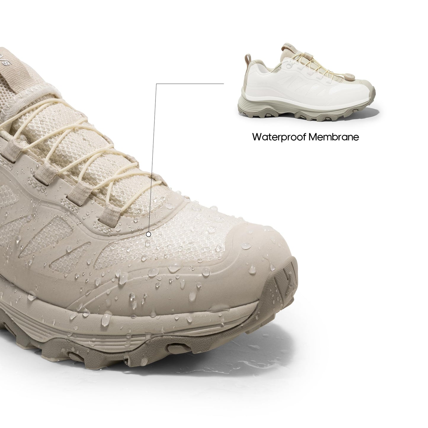 NORTIV 8 Women's Waterproof Hiking Shoes Quick Laces Outdoors Walking Trekking Camping Tennis Sneakers Canyon