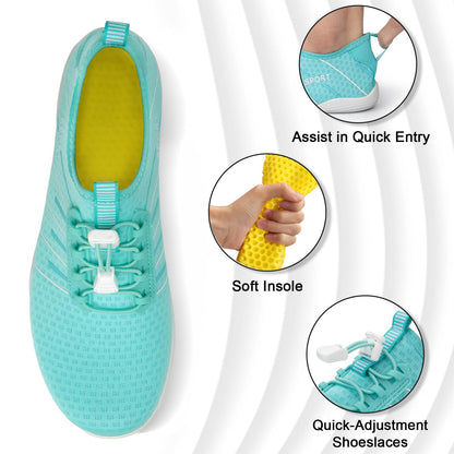 ATHMILE Water Shoes for Men Women River Shoes Adult Swim Beach Lake Pool Aqua Socks Barefoot Quick Dry for Hiking Surfing Kayaking Size