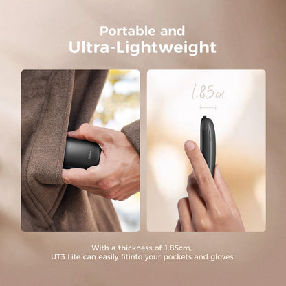 OCOOPA Magnetic Hand Warmers Rechargeable 2 Pack, AI Electric Handwarmers, Fast Heating, 3-Settings, UL Certified, Portable Heater, Gloves Fitting, Travel Essentials, Gifts Women Men, UT3 Lite