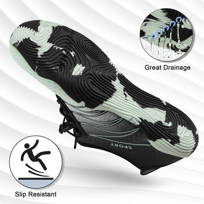 ATHMILE Water Shoes for Men Women River Shoes Adult Swim Beach Lake Pool Aqua Socks Barefoot Quick Dry for Hiking Surfing Kayaking Size