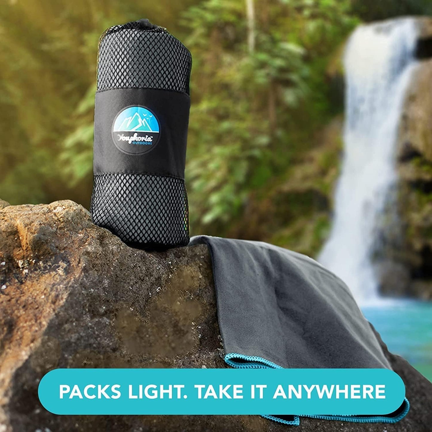 Youphoria Microfiber Travel Towel Fast Drying Lightweight - Quick Dry Towel for Camping, Beach, Backpacking, Hiking & Sport