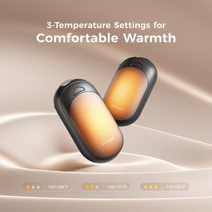 OCOOPA Magnetic Hand Warmers Rechargeable 2 Pack, AI Electric Handwarmers, Fast Heating, 3-Settings, UL Certified, Portable Heater, Gloves Fitting, Travel Essentials, Gifts Women Men, UT3 Lite