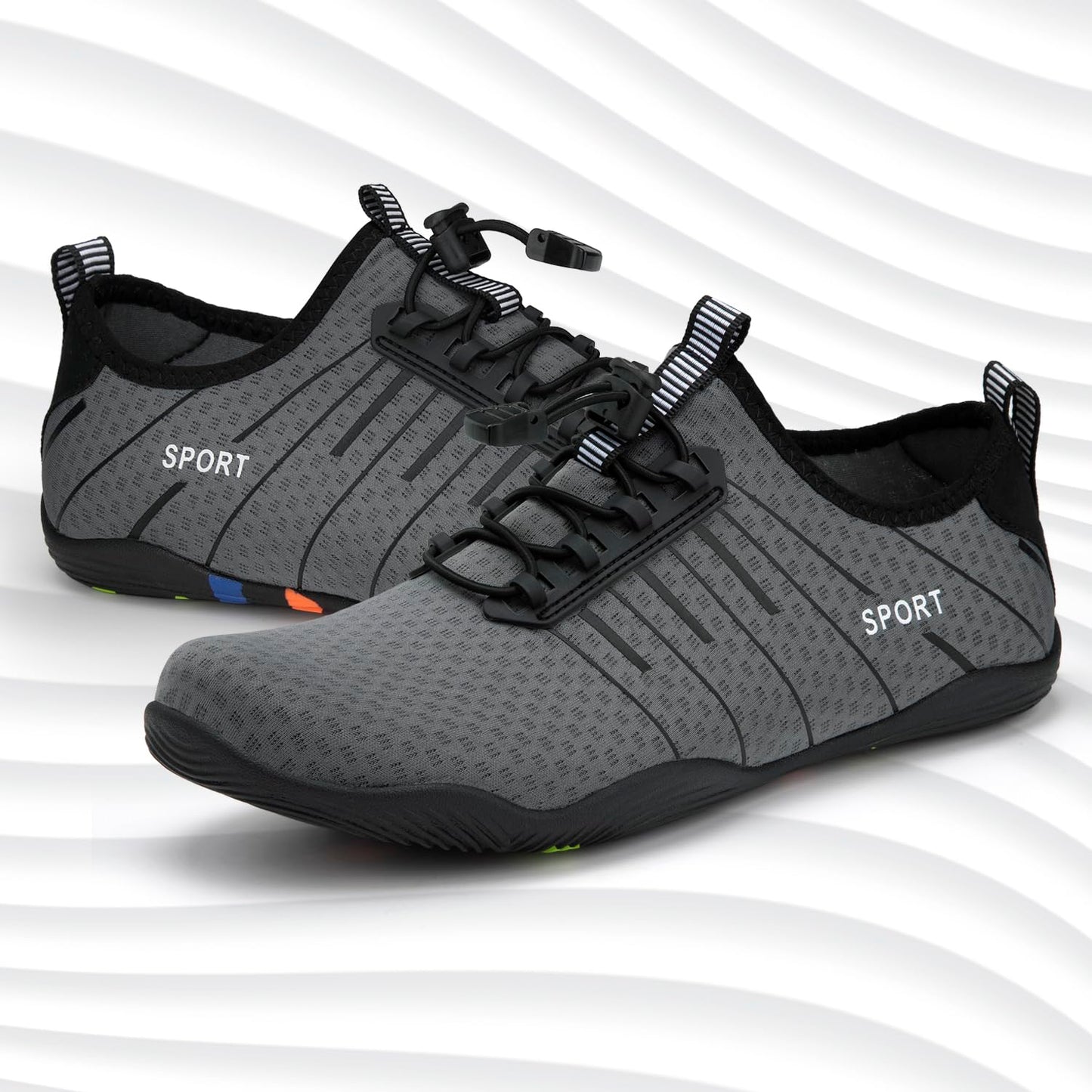 ATHMILE Water Shoes for Men Women River Shoes Adult Swim Beach Lake Pool Aqua Socks Barefoot Quick Dry for Hiking Surfing Kayaking Size