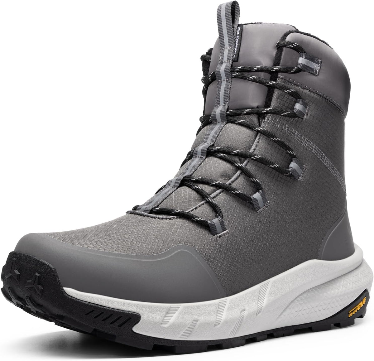 NORTIV 8 Men's Wide Winter Boots Grip on Snow Ice | Insulated Waterproof Lightweight Comfortable Hiking Outdoor Boots Snowgrade
