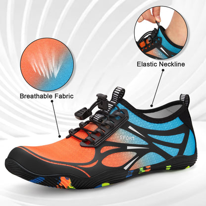 ATHMILE Water Shoes for Men Women River Shoes Adult Swim Beach Lake Pool Aqua Socks Barefoot Quick Dry for Hiking Surfing Kayaking Size